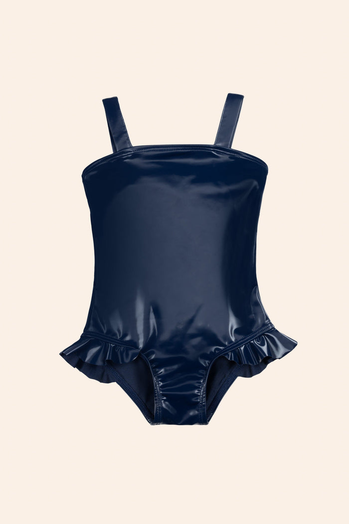 Lenae Ruffle One Piece Navy