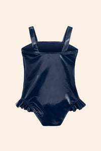 Lenae Ruffle One Piece Navy