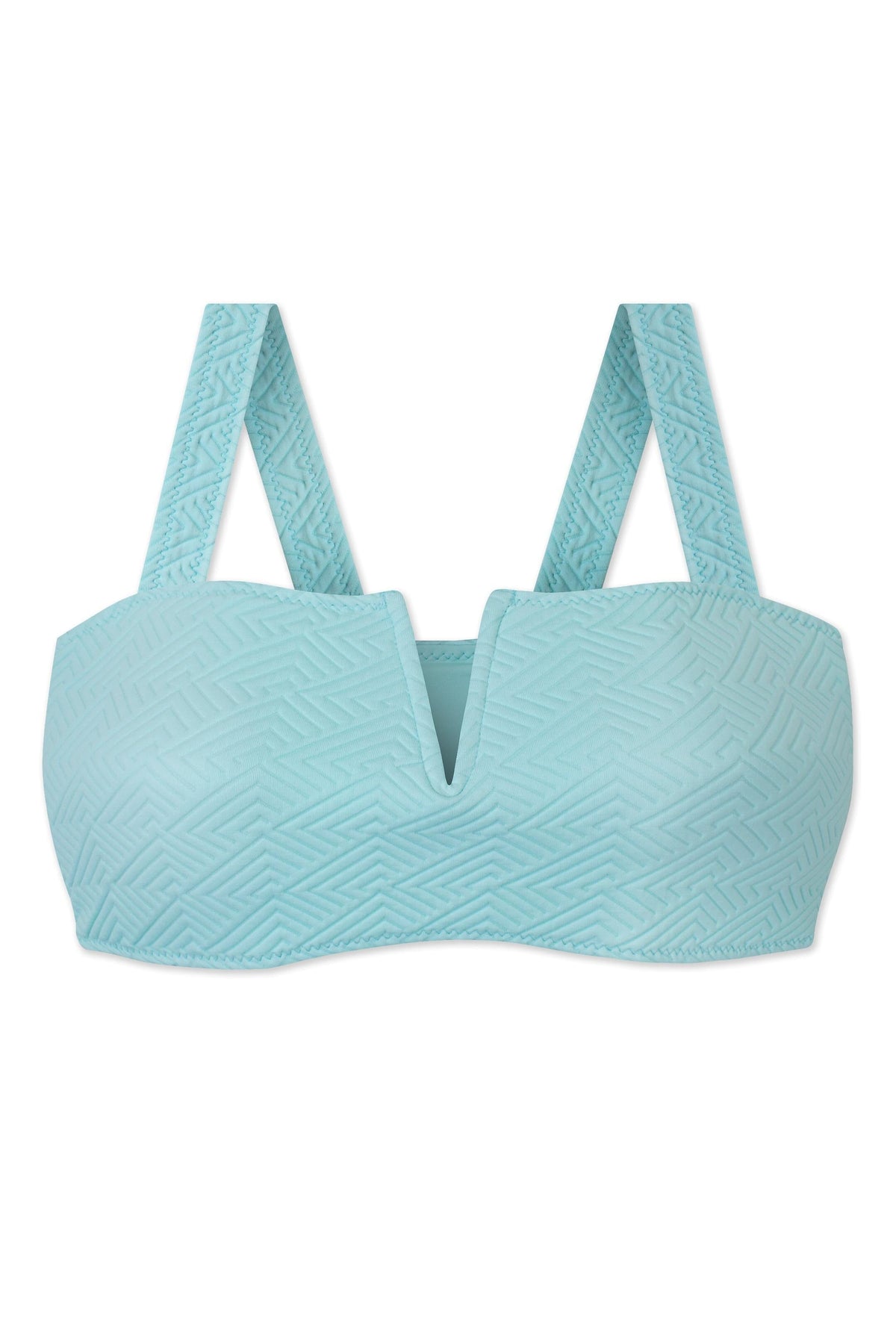 a product image of a mint bikini top