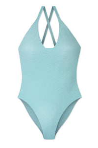 a product image of a mint one-piece swimsuit