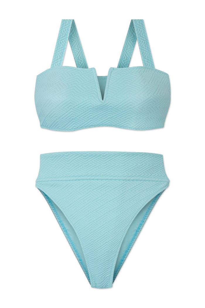 a product image of a mint bikini set